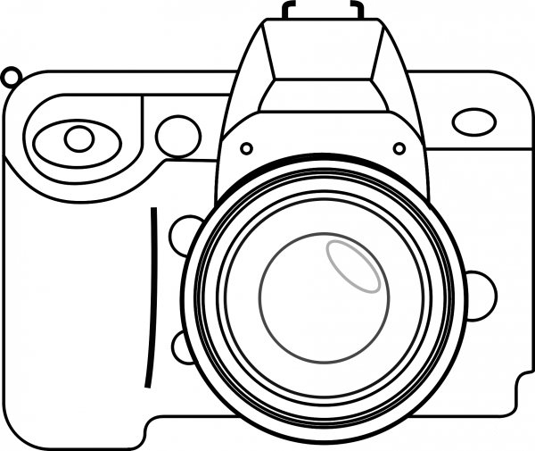 Camera Nikon Slr coloring page image