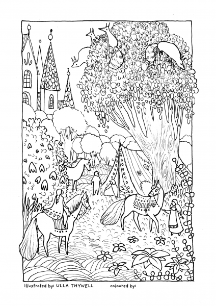 Camp  coloring page image