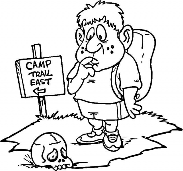 Camp Trail East coloring page image