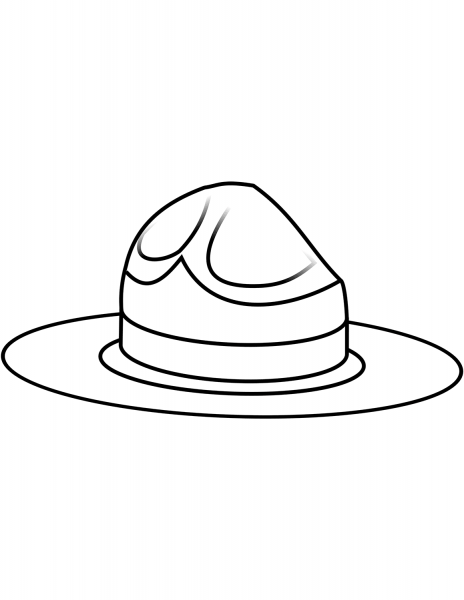 Campaign Hat coloring page image