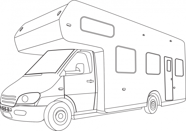 Camper coloring page image