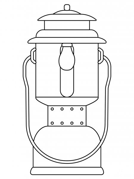 Camping Lantern coloring page image
