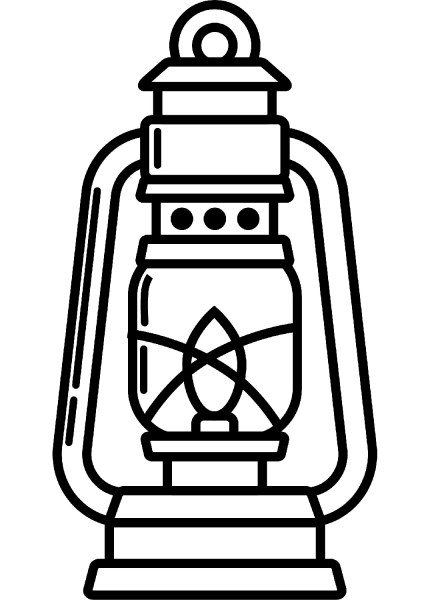 Camping Lantern coloring page image