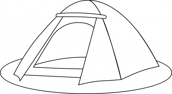 Camping Tent coloring page image