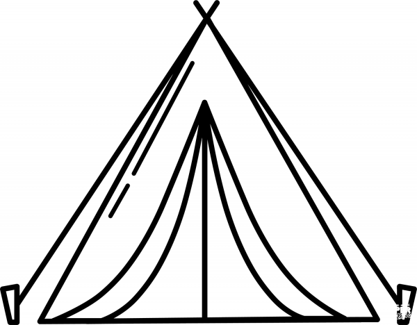 Camping Tent coloring page image
