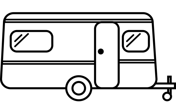 Camping Trailer coloring page image