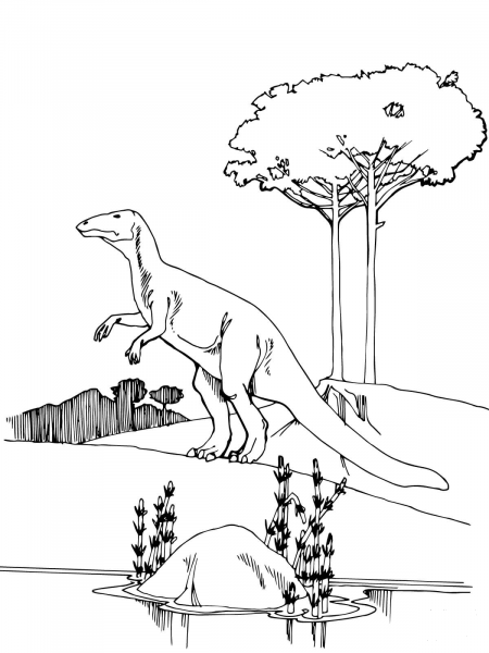 Camptosaurus Ornithischian Dinosaurs coloring page image