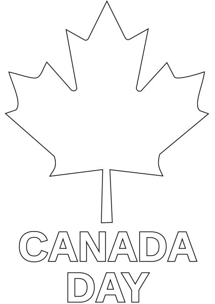 Canada Day coloring page image