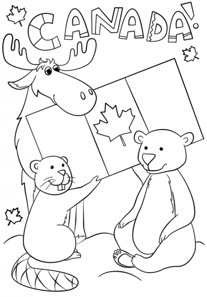 Canada Day coloring page image