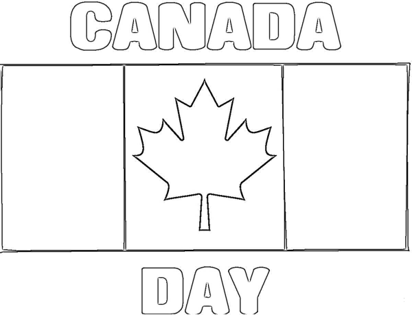 Canada Flag  coloring page image