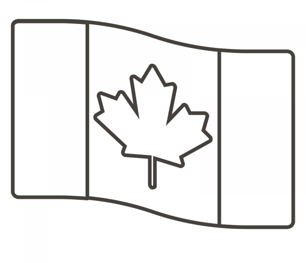 Canada Flag coloring page image