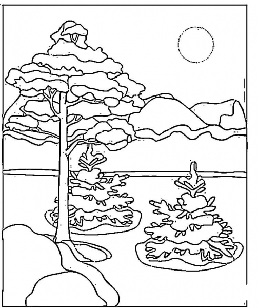 Canadian Winter  coloring page image