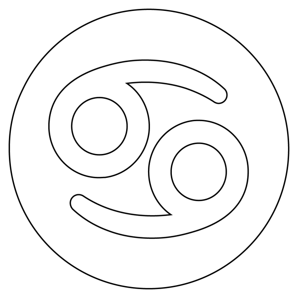 Cancer Emoji coloring page image