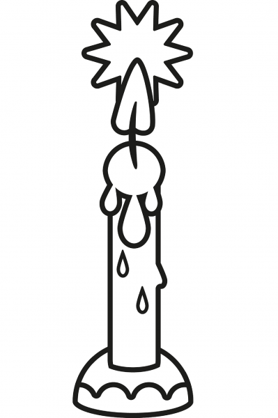 Candle coloring page image