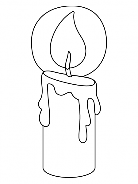 Candle Emoji coloring page image