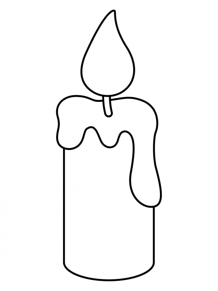Candle Emoji coloring page image