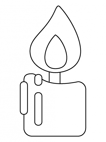 Candle Emoji coloring page image