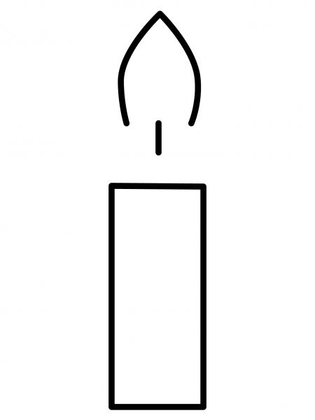 Candle Emoji coloring page image