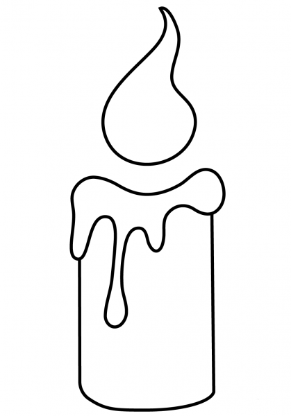 Candle Emoji coloring page image