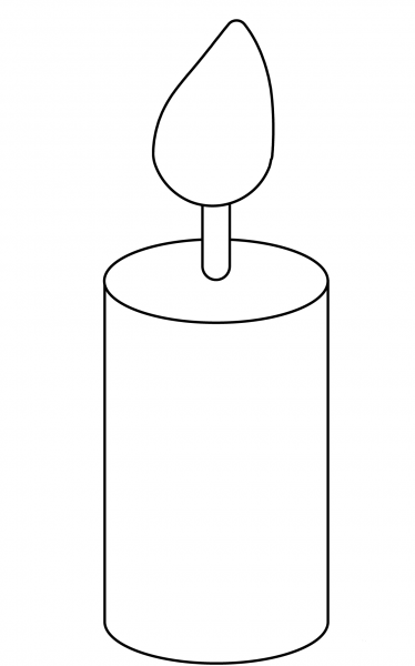 Candle Emoji coloring page image
