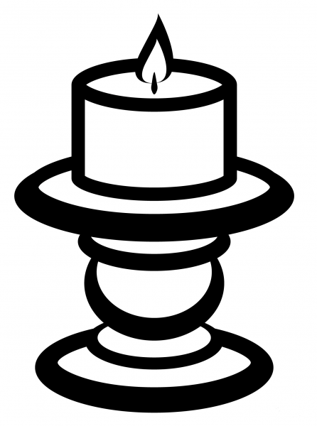 Candle Emoji coloring page image