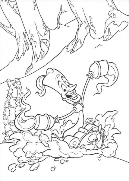 Candle LumiÃ¨re coloring page image