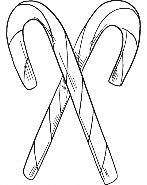 Candy Canes coloring page image