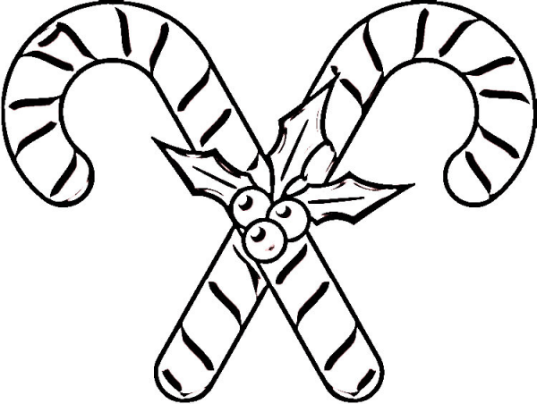 Candy Canes  coloring page image