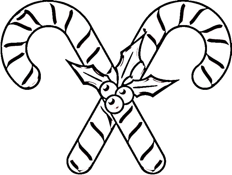 Candy Canes coloring page - ColouringPages