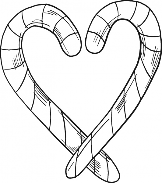 Candy Canes coloring page image