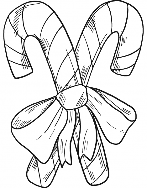 Candy Canes coloring page image