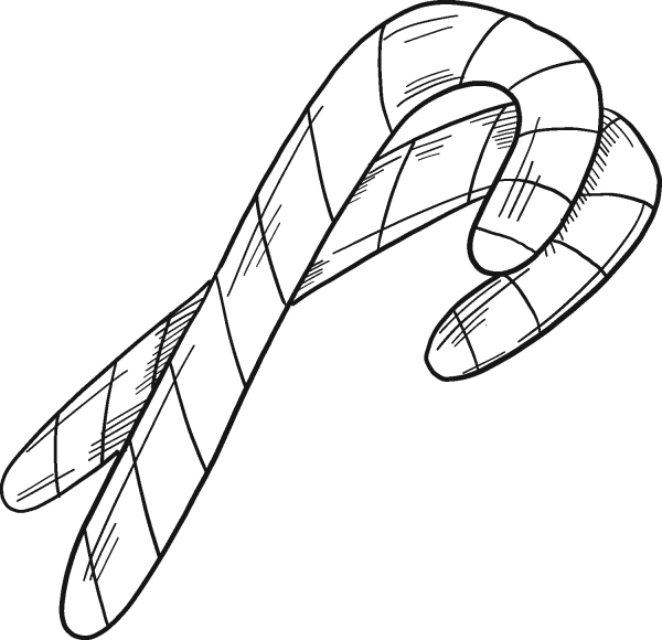 Candy Canes coloring page image
