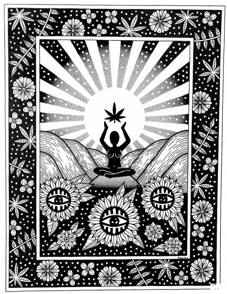 Cannabis Festival coloring page image