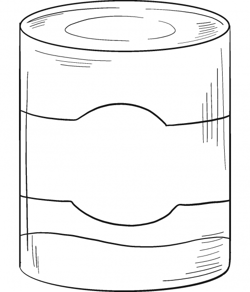 Canned Food coloring page image