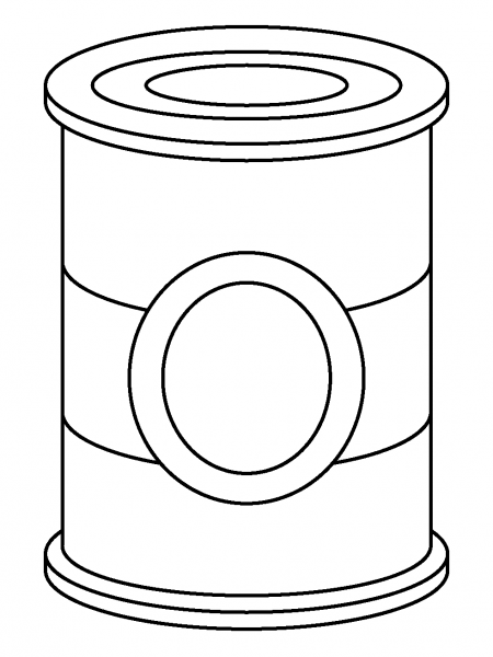 Canned Food Emoji coloring page image