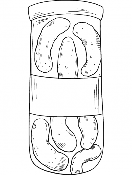 Canned Pickles coloring page image