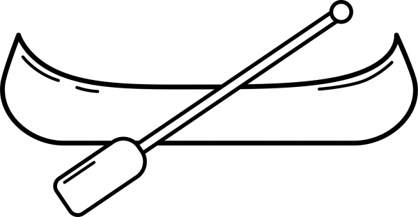 Canoe coloring page image