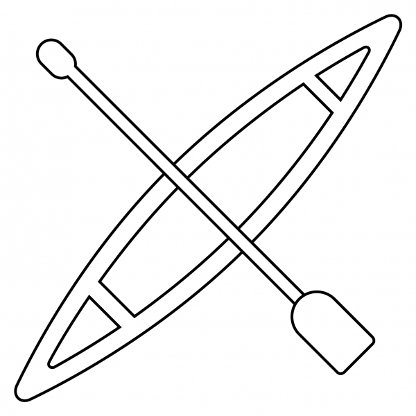 Canoe Emoji coloring page image