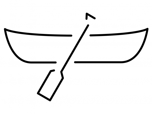 Canoe Emoji coloring page image