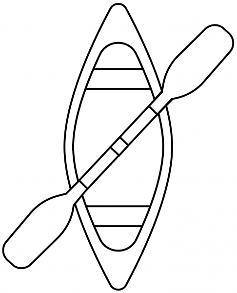 Canoe Emoji coloring page - ColouringPages