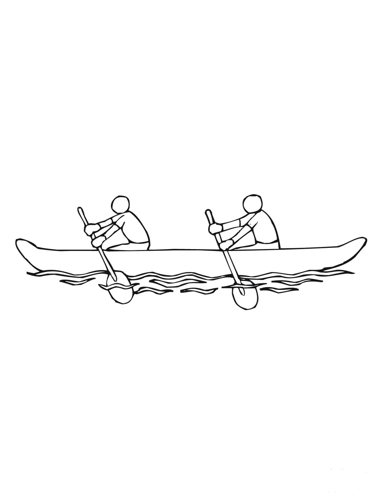 Canoe for Two coloring page - ColouringPages