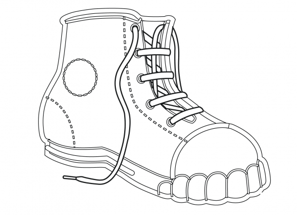 Canvas Shoe coloring page image