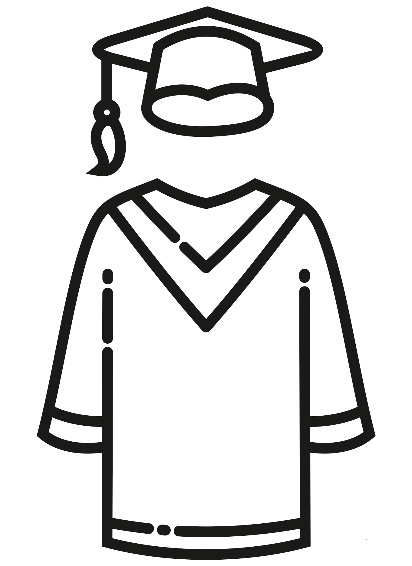 Cap and Gown coloring page - ColouringPages