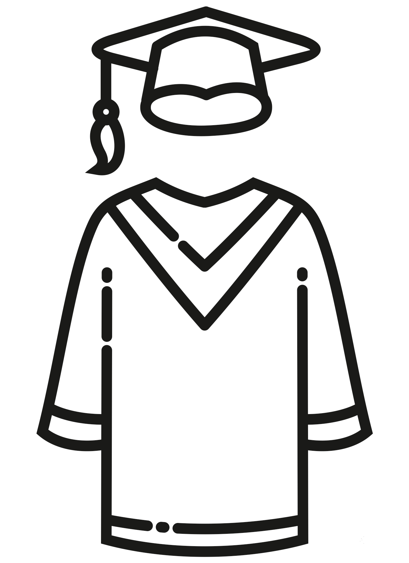 Cap And Gown Coloring Page ColouringPages