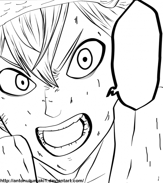 Capitulo from Black Clover coloring page image
