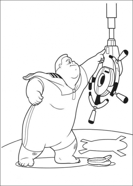 Captain Finally Stood Up  coloring page image