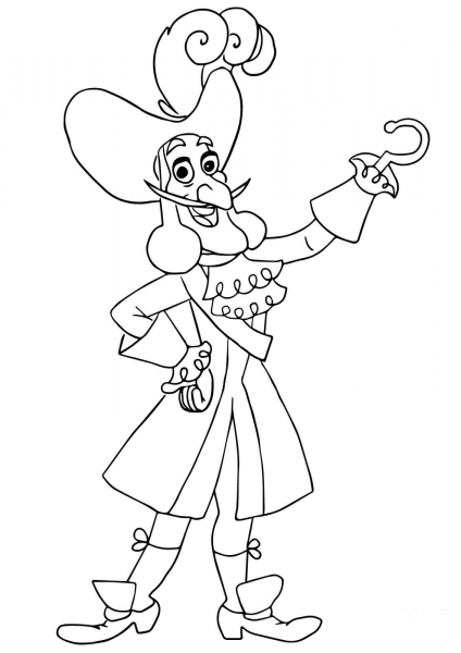 Captain Hook  coloring page image