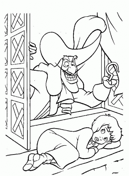 Captain Hook Wants To Catch Wendy coloring page image