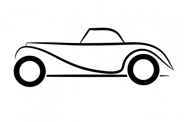 Car Icon coloring page image