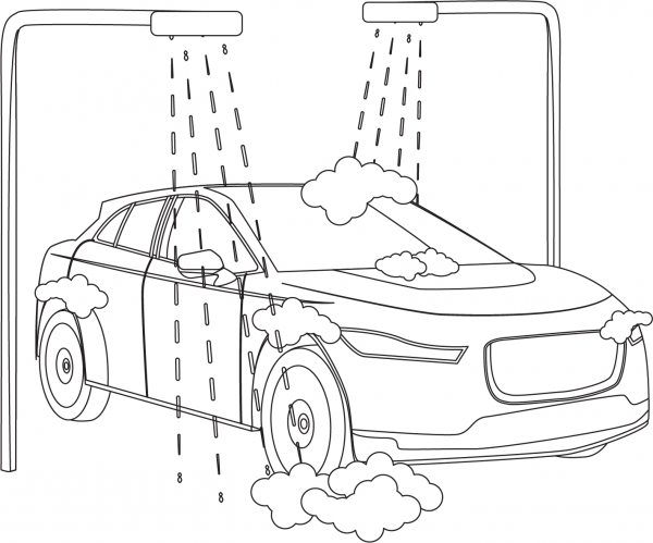 Car Wash coloring page image